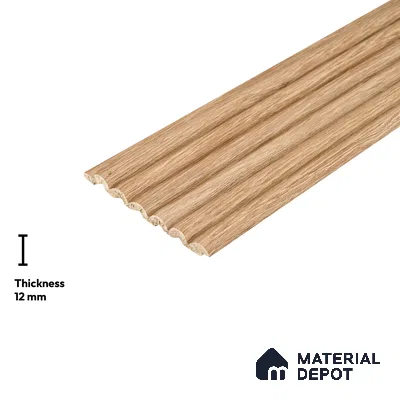 Wooden Look PN 06280 B 9.5 ft x 4.7 inch Charcoal Panel - 12 mm | Suitable for Feature Wall, TV Unit & Living Room | Width is Subjected to 5% Variation