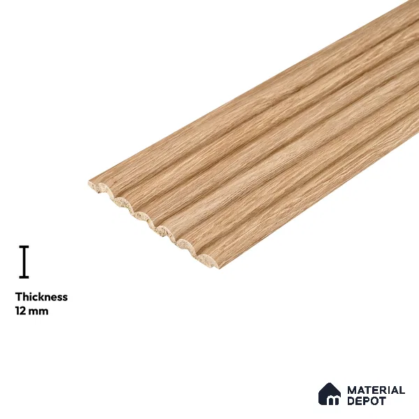 Wooden Look PN 06280 B 9.5 ft x 4.7 inch Charcoal Panel - 12 mm | Suitable for Feature Wall, TV Unit & Living Room | Width is Subjected to 5% Variation
