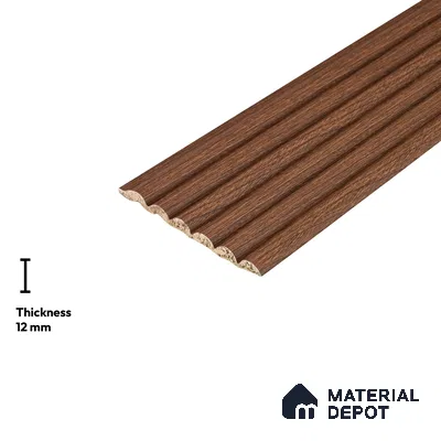 Wooden Look PN 06281 9.5 ft x 4.7 inch Charcoal Panel - 12 mm | Suitable for Feature Wall, TV Unit & Living Room | Width is Subjected to 5% Variation
