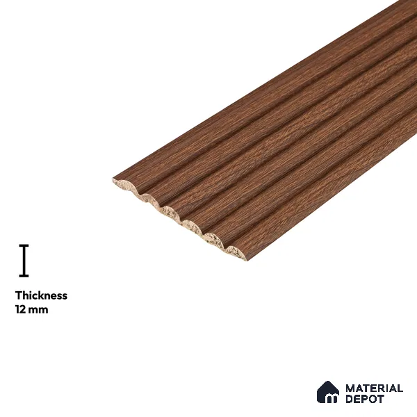 Wooden Look PN 06281 9.5 ft x 4.7 inch Charcoal Panel - 12 mm | Suitable for Feature Wall, TV Unit & Living Room | Width is Subjected to 5% Variation