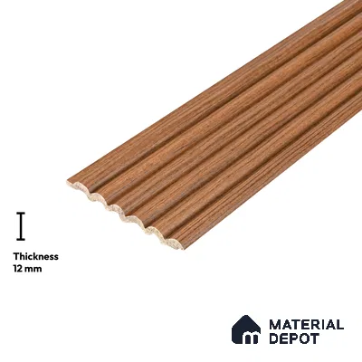 Wooden Look PN 06282 9.5 ft x 4.7 inch Charcoal Panel - 12 mm | Suitable for Feature Wall, TV Unit & Living Room | Width is Subjected to 5% Variation