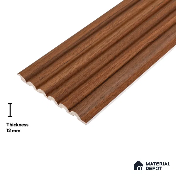 Wooden Look PN 06283 9.5 ft x 4.7 inch Charcoal Panel - 12 mm | Suitable for Feature Wall, TV Unit & Living Room | Width is Subjected to 5% Variation