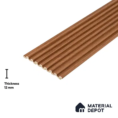 Wooden Look PN 06288 9.5 ft x 4.7 inch Charcoal Panel - 12 mm | Suitable for Feature Wall, TV Unit & Living Room | Width is Subjected to 5% Variation