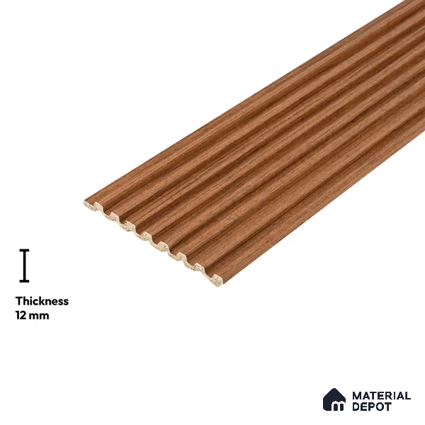 Wooden Look PN 06288 9.5 ft x 4.7 inch Charcoal Panel - 12 mm | Suitable for Feature Wall, TV Unit & Living Room | Width is Subjected to 5% Variation