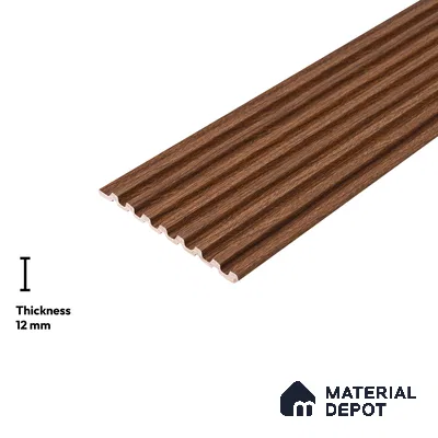 Wooden Look PN 06289 9.5 ft x 4.7 inch Charcoal Panel - 12 mm | Suitable for Feature Wall, TV Unit & Living Room | Width is Subjected to 5% Variation
