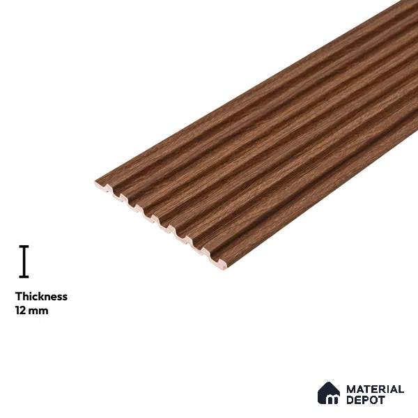 Wooden Look PN 06289 9.5 ft x 4.7 inch Charcoal Panel - 12 mm | Suitable for Feature Wall, TV Unit & Living Room | Width is Subjected to 5% Variation