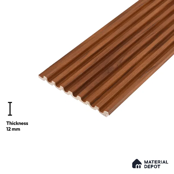 Wooden Look PN 06290 B 9.5 ft x 4.7 inch Charcoal Panel - 12 mm | Suitable for Feature Wall, TV Unit & Living Room | Width is Subjected to 5% Variation