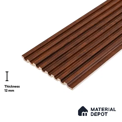 Wooden Look PN 06291 9.5 ft x 4.7 inch Charcoal Panel - 12 mm | Suitable for Feature Wall, TV Unit & Living Room | Width is Subjected to 5% Variation