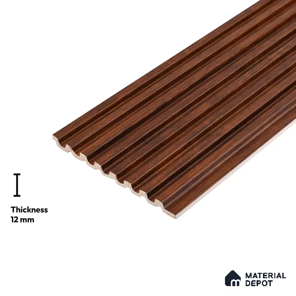 Wooden Look PN 06291 9.5 ft x 4.7 inch Charcoal Panel - 12 mm | Suitable for Feature Wall, TV Unit & Living Room | Width is Subjected to 5% Variation
