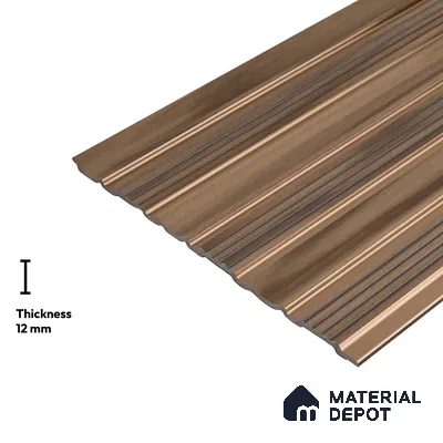 Wooden Look PN 06296 B 9.5 ft x 9.4 inch Charcoal Panel - 12 mm | Suitable for Feature Wall, TV Unit & Living Room | Width is Subjected to 5% Variation