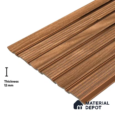 Wooden Look PN 06298 9.5 ft x 9.4 inch Charcoal Panel - 12 mm | Suitable for Feature Wall, TV Unit & Living Room | Width is Subjected to 5% Variation