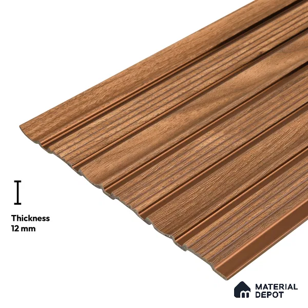 Wooden Look PN 06298 9.5 ft x 9.4 inch Charcoal Panel - 12 mm | Suitable for Feature Wall, TV Unit & Living Room | Width is Subjected to 5% Variation
