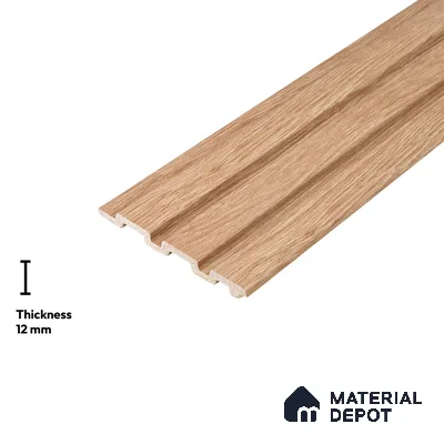 Wooden Look PN 06542 9.5 ft x 4.7 inch Charcoal Panel - 12 mm | Suitable for Feature Wall, TV Unit & Living Room | Width is Subjected to 5% Variation