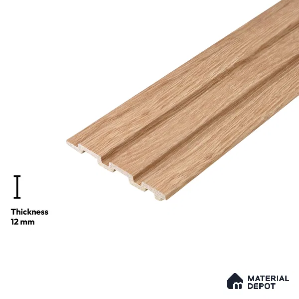 Wooden Look PN 06542 9.5 ft x 4.7 inch Charcoal Panel - 12 mm | Suitable for Feature Wall, TV Unit & Living Room | Width is Subjected to 5% Variation