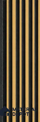 Honey Maple 10 ft x 0.89 ft (3060x270 mm) Stripes Dual Tone Design Interior & Exterior Wall & Ceiling Panel - 20 mm | Suitable for Balcony, Facade & Open Area | Width is Subjected to 5% Variation