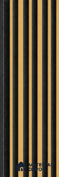 Honey Maple 10 ft x 0.89 ft (3060x270 mm) Stripes Dual Tone Design Interior & Exterior Wall & Ceiling Panel - 20 mm | Suitable for Balcony, Facade & Open Area | Width is Subjected to 5% Variation