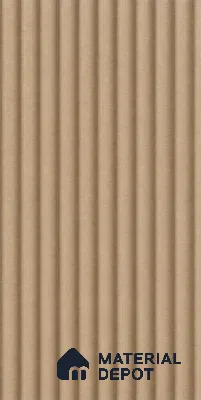 Danish Teak 10 ft x 0.85 ft (3060x260 mm) Prism Design Interior & Exterior Wall & Ceiling Panel - 21 mm | Suitable for Balcony, Facade & Open Area | Width is Subjected to 5% Variation