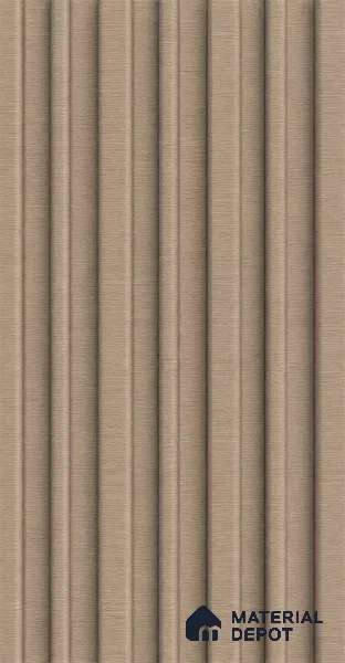 Danish Teak 10 ft x 0.89 ft (3060x270 mm) Stripes Design Interior & Exterior Wall & Ceiling Panel - 20 mm | Suitable for Balcony, Facade & Open Area | Width is Subjected to 5% Variation