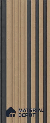 Danish Teak 10 ft x 0.89 ft (3060x270 mm) Unic Dual Tone Design Interior & Exterior Wall & Ceiling Panel - 15 mm | Suitable for Balcony, Facade & Open Area | Width is Subjected to 5% Variation