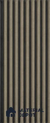Oak Noir 10 ft x 0.85 ft (3060x260 mm) Prism Dual Tone Design Interior & Exterior Wall & Ceiling Panel - 21 mm | Suitable for Balcony, Facade & Open Area | Width is Subjected to 5% Variation