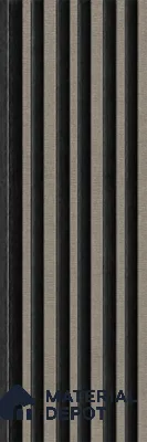 Oak Noir 10 ft x 0.89 ft (3060x270 mm) Stripes Dual Tone Design Interior & Exterior Wall & Ceiling Panel - 20 mm | Suitable for Balcony, Facade & Open Area | Width is Subjected to 5% Variation
