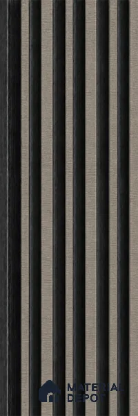 Oak Noir 10 ft x 0.89 ft (3060x270 mm) Stripes Dual Tone Design Interior & Exterior Wall & Ceiling Panel - 20 mm | Suitable for Balcony, Facade & Open Area | Width is Subjected to 5% Variation