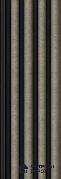 Oak Noir 10 ft x 0.7 ft (3060x215 mm) Dome Dual Black Design Interior & Exterior Wall & Ceiling Panel - 20 mm | Suitable for Balcony, Facade & Open Area | Width is Subjected to 5% Variation