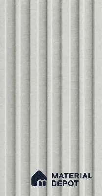 White Mist 10 ft x 0.89 ft (3060x270 mm) Stripes Design Interior & Exterior Wall & Ceiling Panel - 20 mm | Suitable for Balcony, Facade & Open Area | Width is Subjected to 5% Variation