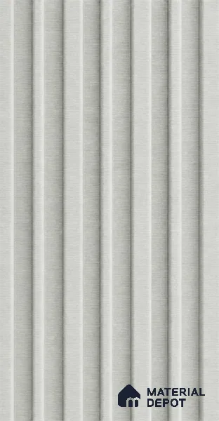 White Mist 10 ft x 0.89 ft (3060x270 mm) Stripes Design Interior & Exterior Wall & Ceiling Panel - 20 mm | Suitable for Balcony, Facade & Open Area | Width is Subjected to 5% Variation
