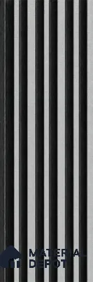 White Mist 10 ft x 0.89 ft (3060x270 mm) Stripes Dual Tone Design Interior & Exterior Wall & Ceiling Panel - 20 mm | Suitable for Balcony, Facade & Open Area | Width is Subjected to 5% Variation