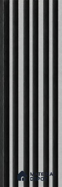 White Mist 10 ft x 0.89 ft (3060x270 mm) Stripes Dual Tone Design Interior & Exterior Wall & Ceiling Panel - 20 mm | Suitable for Balcony, Facade & Open Area | Width is Subjected to 5% Variation