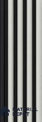 White Mist 10 ft x 0.7 ft (3060x215 mm) Dome Dual Black Design Interior & Exterior Wall & Ceiling Panel - 20 mm | Suitable for Balcony, Facade & Open Area | Width is Subjected to 5% Variation