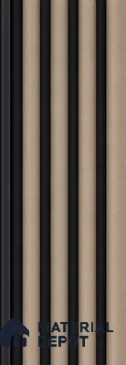 Noce Grande 10 ft x 0.7 ft (3060x215 mm) Dome Dual Black Design Interior & Exterior Wall & Ceiling Panel - 20 mm | Suitable for Balcony, Facade & Open Area | Width is Subjected to 5% Variation
