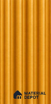 Gold Maple 10 ft x 0.7 ft (3060x215 mm) Dome Design Interior & Exterior Wall & Ceiling Panel - 20 mm | Suitable for Balcony, Facade & Open Area | Width is Subjected to 5% Variation