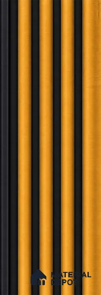 Gold Maple 10 ft x 0.7 ft (3060x215 mm) Dome Dual Black Design Interior & Exterior Wall & Ceiling Panel - 20 mm | Suitable for Balcony, Facade & Open Area | Width is Subjected to 5% Variation