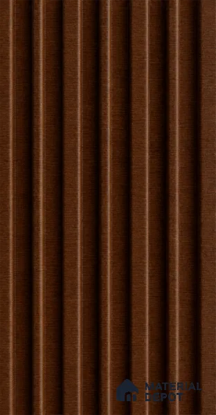 English Nut 10 ft x 0.89 ft (3060x270 mm) Stripes Design Interior & Exterior Wall & Ceiling Panel - 20 mm | Suitable for Balcony, Facade & Open Area | Width is Subjected to 5% Variation