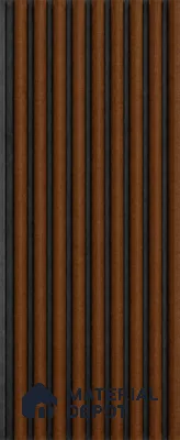 English Nut 10 ft x 0.85 ft (3060x260 mm) Prism Dual Tone Design Interior & Exterior Wall & Ceiling Panel - 21 mm | Suitable for Balcony, Facade & Open Area | Width is Subjected to 5% Variation