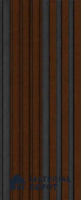 English Nut 10 ft x 0.89 ft (3060x270 mm) Unic Dual Tone Design Interior & Exterior Wall & Ceiling Panel - 15 mm | Suitable for Balcony, Facade & Open Area | Width is Subjected to 5% Variation