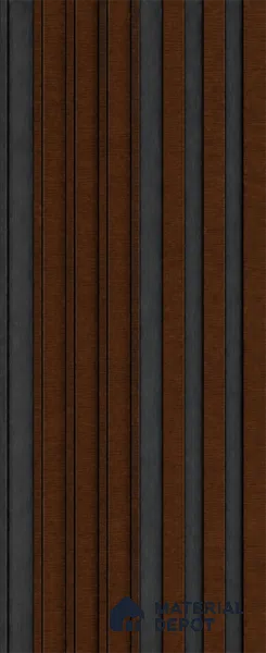 English Nut 10 ft x 0.89 ft (3060x270 mm) Unic Dual Tone Design Interior & Exterior Wall & Ceiling Panel - 15 mm | Suitable for Balcony, Facade & Open Area | Width is Subjected to 5% Variation