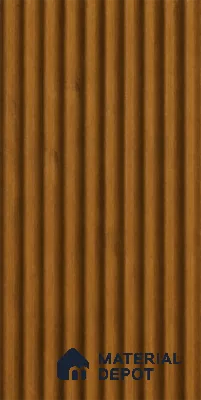 Oak Wood Ocre 10 ft x 0.85 ft (3060x260 mm) Prism Design Interior & Exterior Wall & Ceiling Panel - 21 mm | Suitable for Balcony, Facade & Open Area | Width is Subjected to 5% Variation