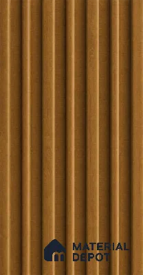 Oak Wood Ocre 10 ft x 0.89 ft (3060x270 mm) Stripes Design Interior & Exterior Wall & Ceiling Panel - 20 mm | Suitable for Balcony, Facade & Open Area | Width is Subjected to 5% Variation