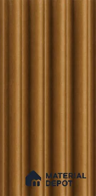 Oak Wood Ocre 10 ft x 0.7 ft (3060x215 mm) Dome Design Interior & Exterior Wall & Ceiling Panel - 20 mm | Suitable for Balcony, Facade & Open Area | Width is Subjected to 5% Variation