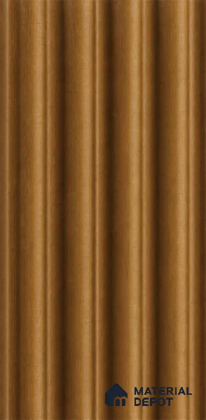 Oak Wood Ocre 10 ft x 0.7 ft (3060x215 mm) Dome Design Interior & Exterior Wall & Ceiling Panel - 20 mm | Suitable for Balcony, Facade & Open Area | Width is Subjected to 5% Variation