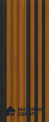 Oak Wood Ocre 10 ft x 0.89 ft (3060x270 mm) Unic Dual Tone Design Interior & Exterior Wall & Ceiling Panel - 15 mm | Suitable for Balcony, Facade & Open Area | Width is Subjected to 5% Variation