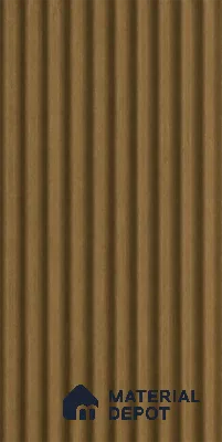 Spiced Walnut 10 ft x 0.85 ft (3060x260 mm) Prism Design Interior & Exterior Wall & Ceiling Panel - 21 mm | Suitable for Balcony, Facade & Open Area | Width is Subjected to 5% Variation