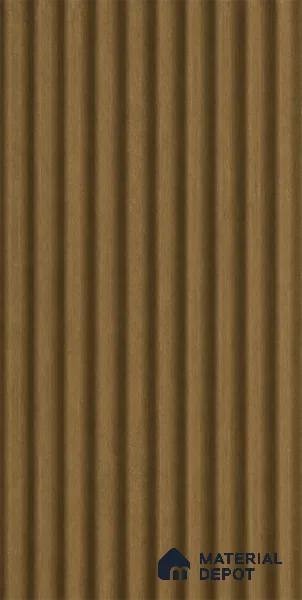 Spiced Walnut 10 ft x 0.85 ft (3060x260 mm) Prism Design Interior & Exterior Wall & Ceiling Panel - 21 mm | Suitable for Balcony, Facade & Open Area | Width is Subjected to 5% Variation