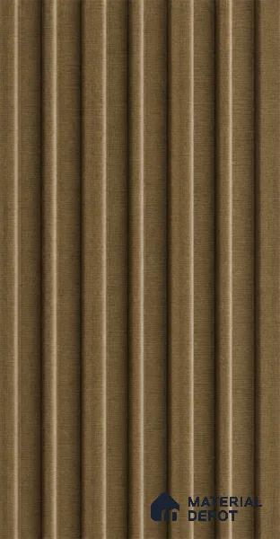 Spiced Walnut 10 ft x 0.89 ft (3060x270 mm) Stripes Design Interior & Exterior Wall & Ceiling Panel - 20 mm | Suitable for Balcony, Facade & Open Area | Width is Subjected to 5% Variation