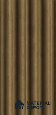 Spiced Walnut 10 ft x 0.7 ft (3060x215 mm) Dome Design Interior & Exterior Wall & Ceiling Panel - 20 mm | Suitable for Balcony, Facade & Open Area | Width is Subjected to 5% Variation