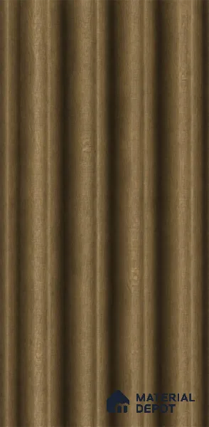 Spiced Walnut 10 ft x 0.7 ft (3060x215 mm) Dome Design Interior & Exterior Wall & Ceiling Panel - 20 mm | Suitable for Balcony, Facade & Open Area | Width is Subjected to 5% Variation