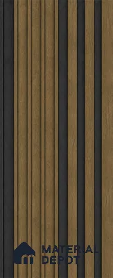 Spiced Walnut 10 ft x 0.89 ft (3060x270 mm) Unic Dual Tone Design Interior & Exterior Wall & Ceiling Panel - 15 mm | Suitable for Balcony, Facade & Open Area | Width is Subjected to 5% Variation